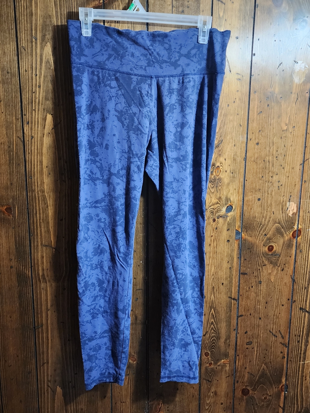 Women' Blue Patterned Active Leggings - Stretch Comfort